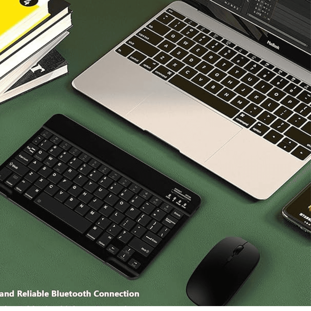 Conjunto de Teclado + Mouse Sem Fio Bluetooth 2