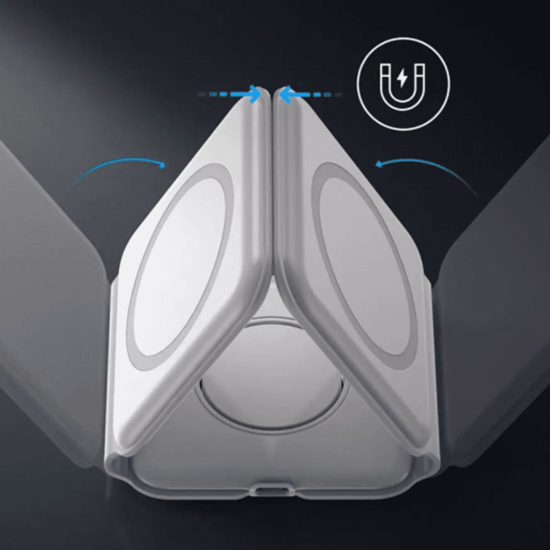 CARREGADOR PORTÁTIL DOBRÁVEL Magsafe 3 em 1 2