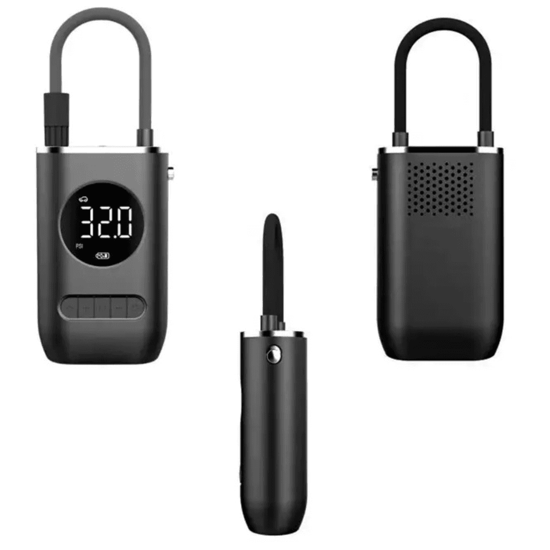 Mini Calibrador Compressor Elétrico Digital Portátil Pneu Carro Bike Bivolt 2