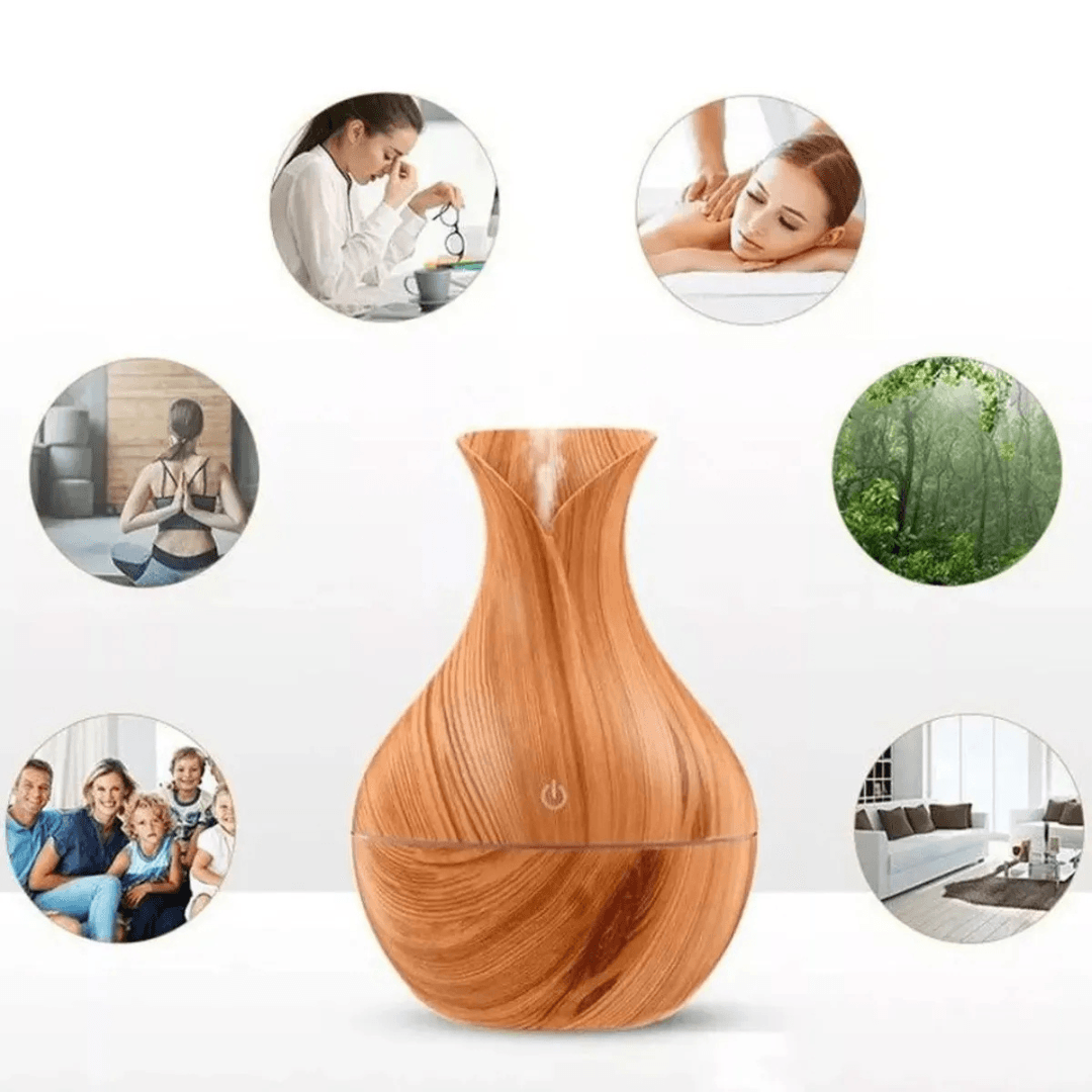 Umidificador de Ar com Difusor de Aromas e Iluminação Bivolt 8