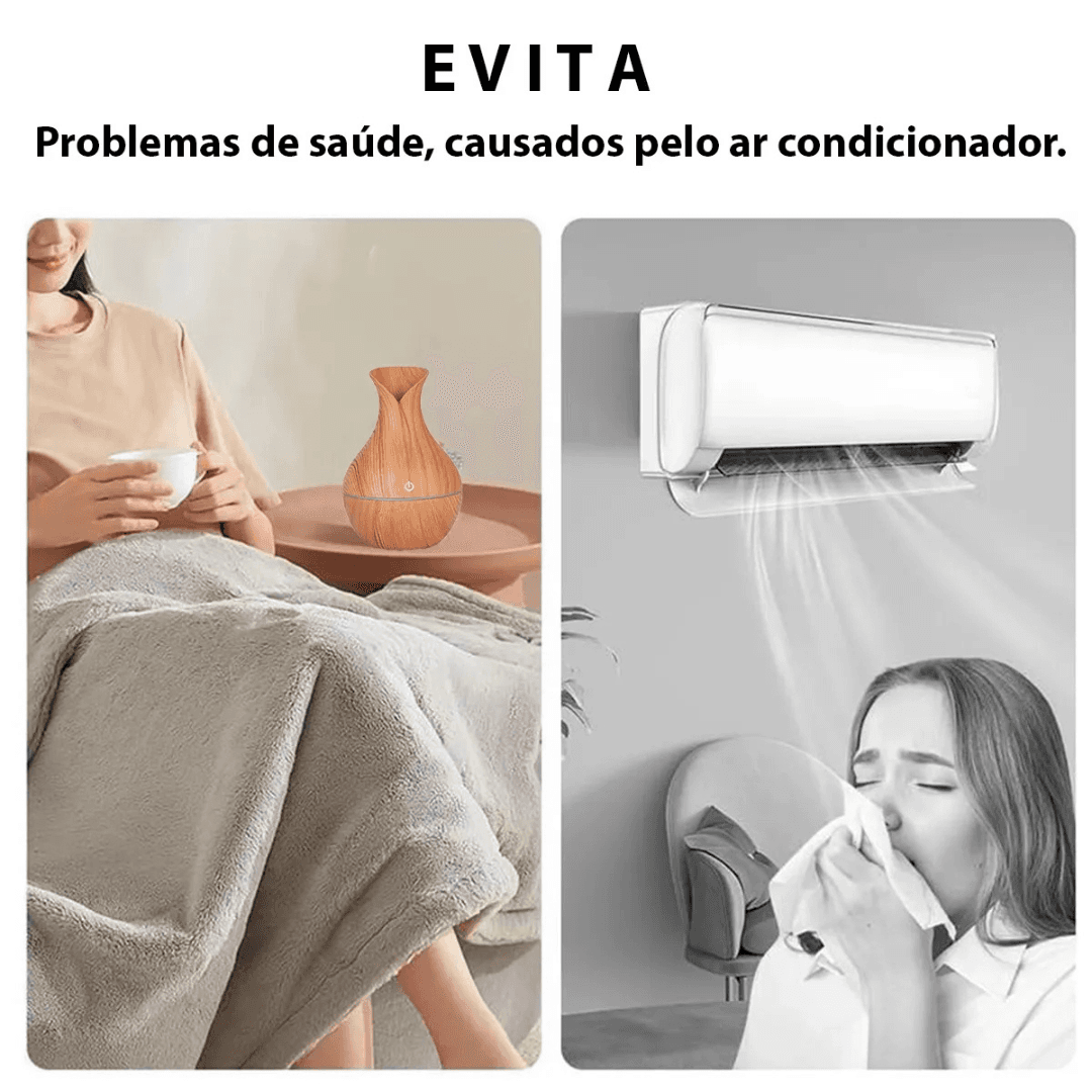 Umidificador de Ar com Difusor de Aromas e Iluminação Bivolt 11