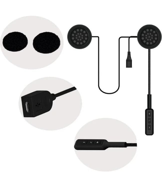 FONE OUVIDO CAPACETE MOTO sem Fio Bluetooth Hi-Fi Viva voz Gps Musicas 4