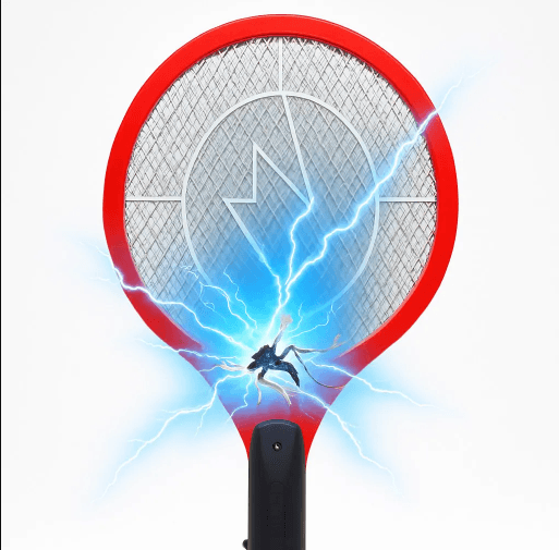 Raquete Elétrica Mata Mosquito Dengue Insetos Recarregável - (Cores Sortidas) 3