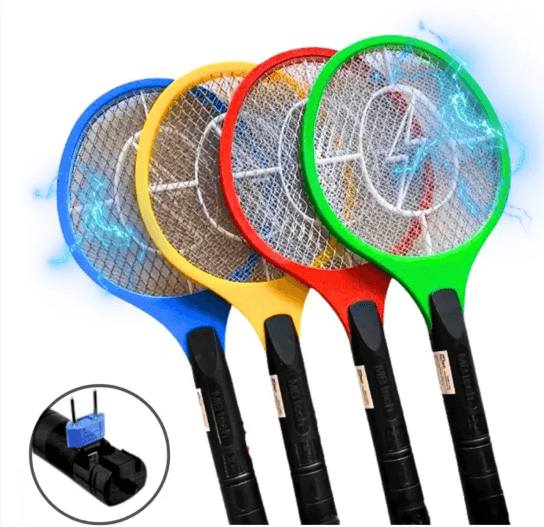 Raquete Elétrica Mata Mosquito Dengue Insetos Recarregável - (Cores Sortidas) 4