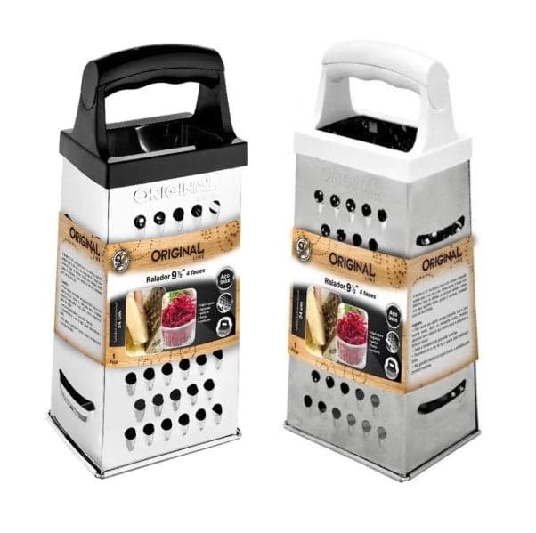 RALADOR BRANCO/PRETO Legumes Frutas Verduras Queijos 04 Faces 9 1/2" SL0224