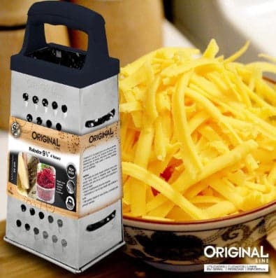 RALADOR BRANCO/PRETO Legumes Frutas Verduras Queijos 04 Faces 9 1/2" SL0224 5