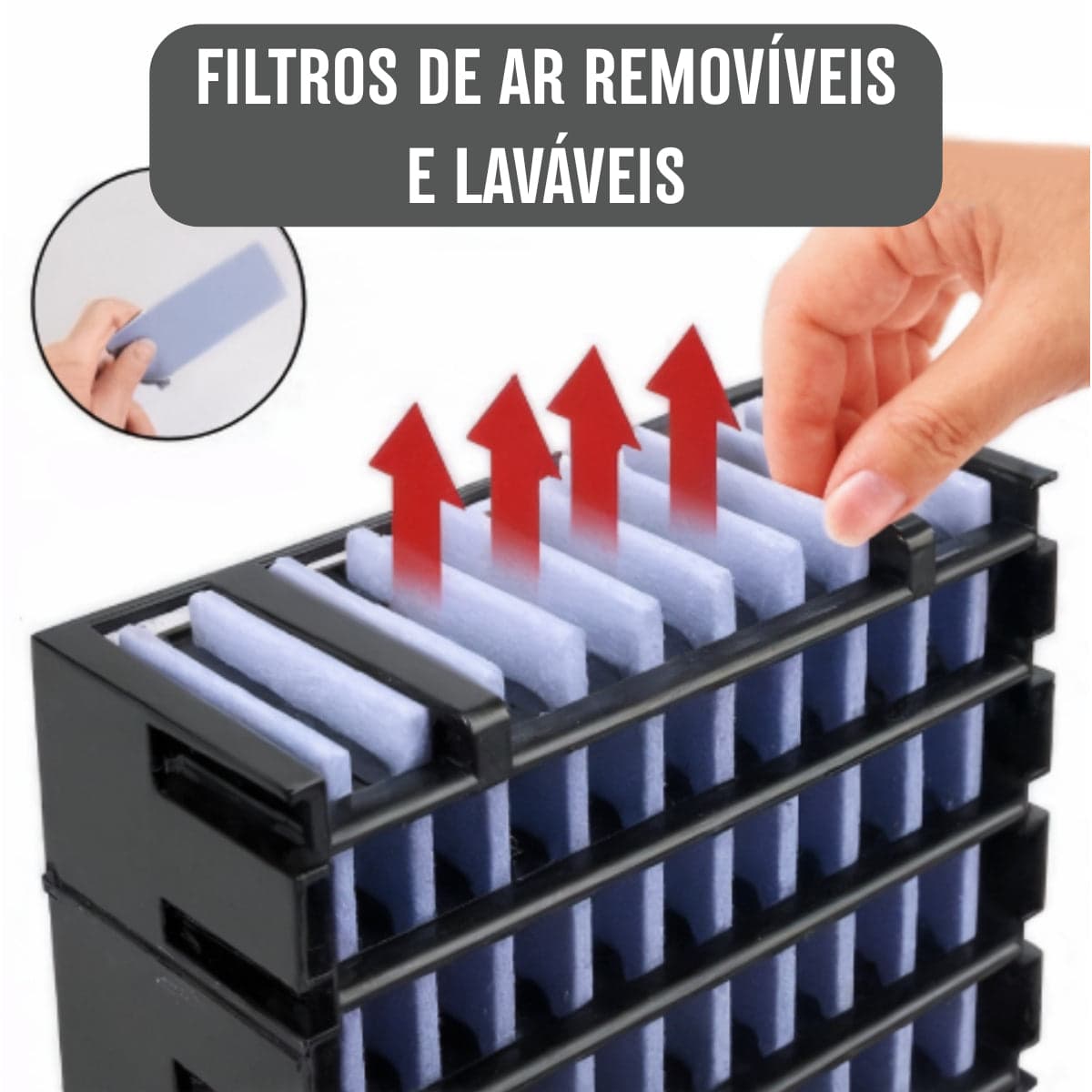 Mini Ar Condicionado Portátil 3 Velocidades USB Bivolt 5