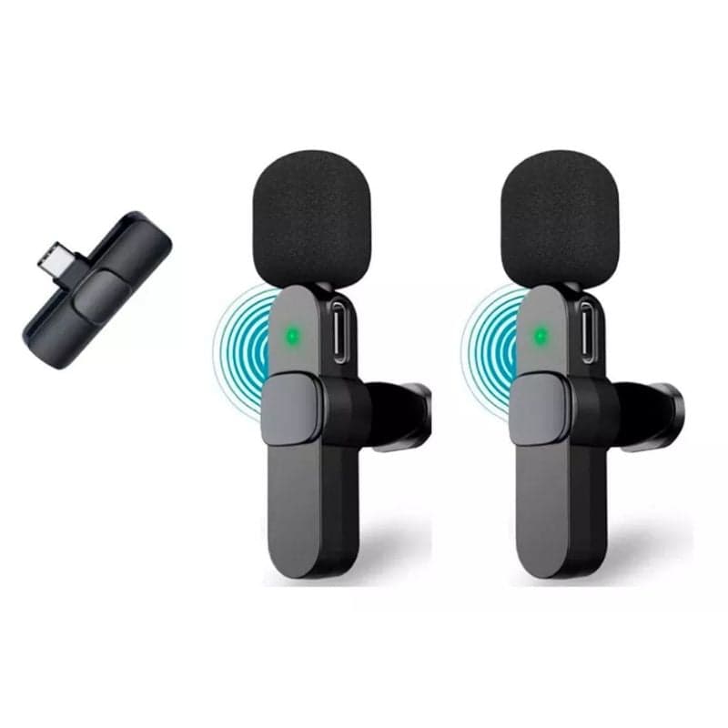 LAPELA TIPO C - Microfone Lapela Celular Sem Fio Duplo - Preto BM-221 5