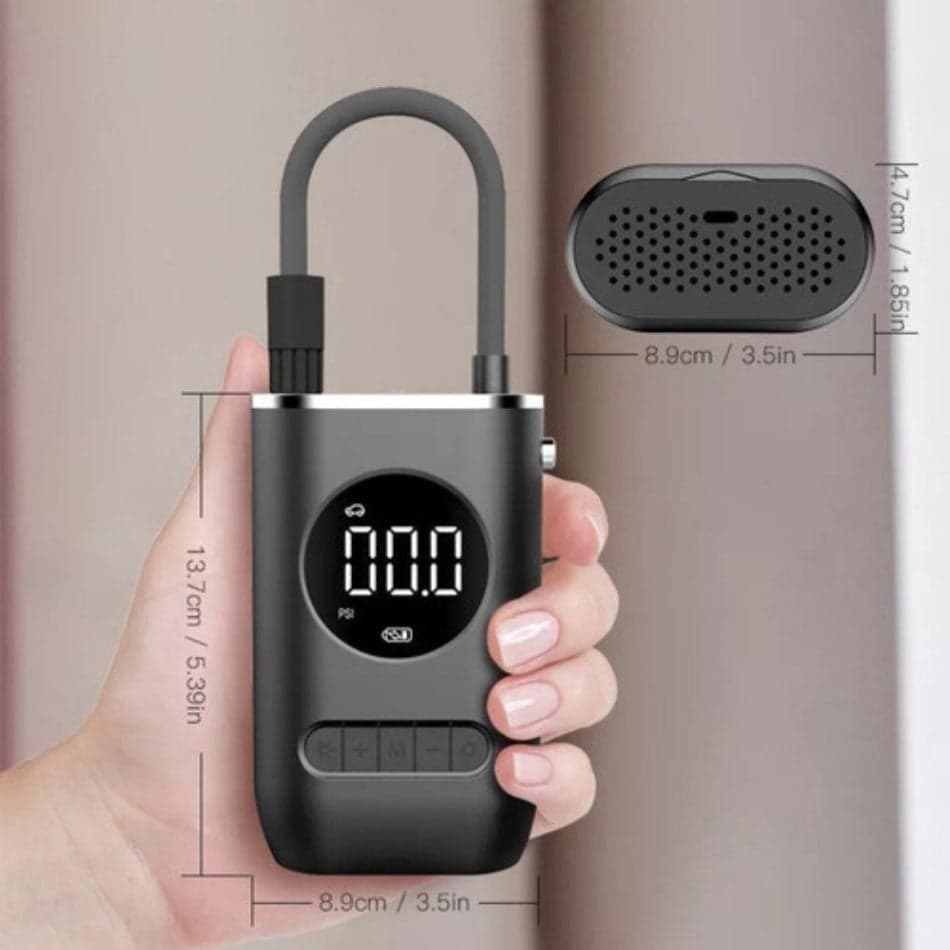 Mini Calibrador Compressor Elétrico Digital Portátil Pneu Carro Bike Bivolt 7