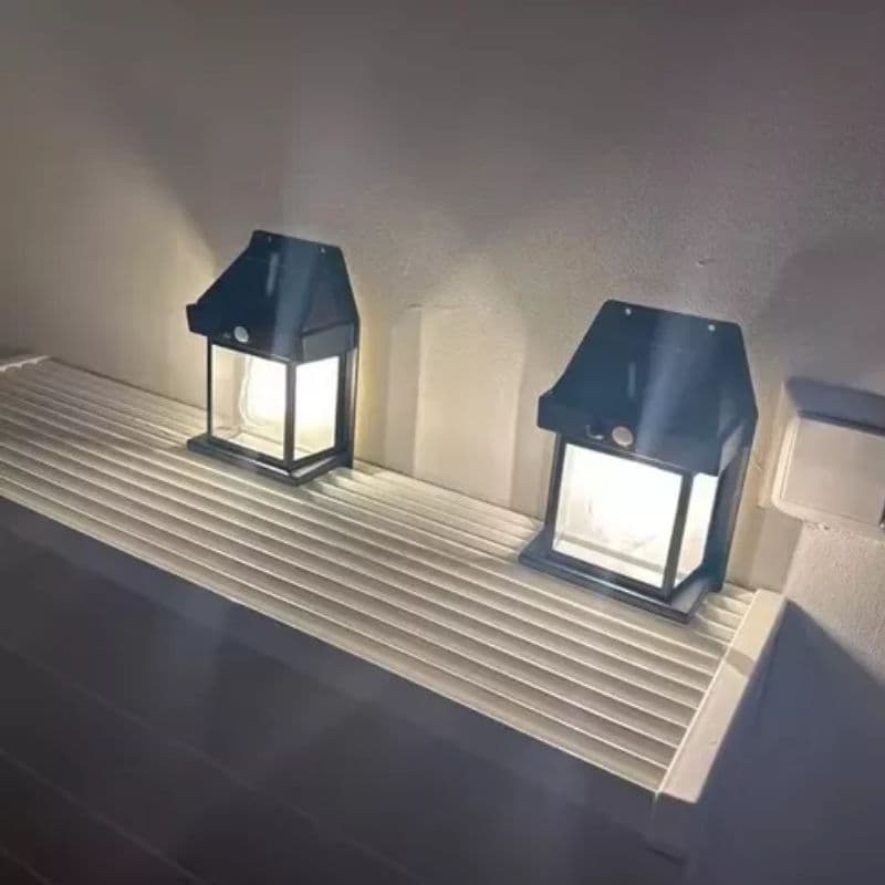 Luminária Refletor Solar LED à Prova da Água e Poeira IP65 Sensor De Movimentos Parede - Luz Quente 3