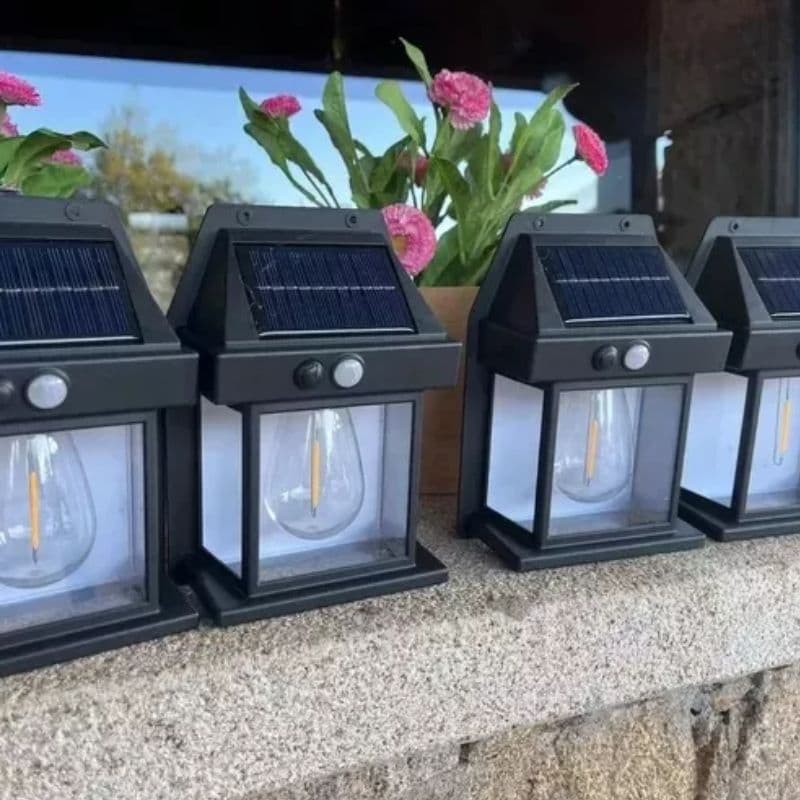 Luminária Refletor Solar LED à Prova da Água e Poeira IP65 Sensor De Movimentos Parede - Luz Quente 5